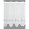 Moderne Stickerei-Kurzgardine Donna in weiß-grau Plauener Spitze