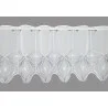 Moderne Stickerei-Kurzgardine Donna in weiß-grau Plauener Spitze