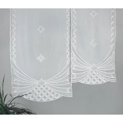 Stickerei-Schiebepaneele Milena in weiß-taupe