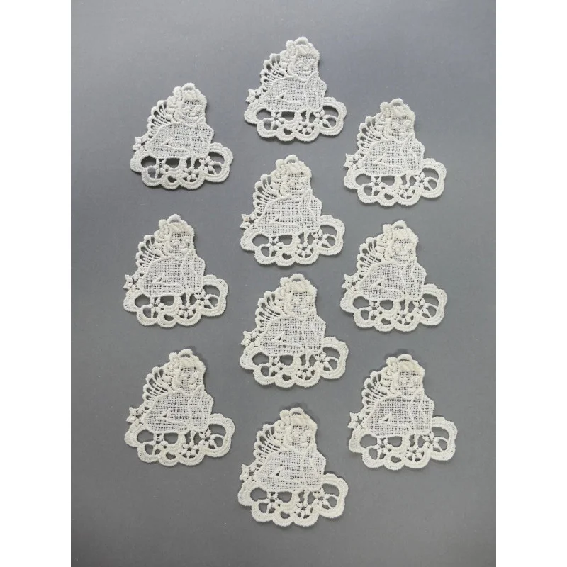 Baumbehang Engel auf der Wolke in beige 10er Set