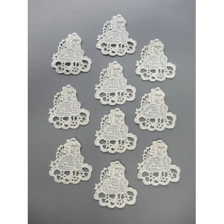 Baumbehang Engel auf der Wolke in beige 10er Set