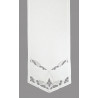 Stilvolle Schiebepaneele Arlette mit Plauener Spitze in weiß-taupe