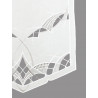Stilvolle Schiebepaneele Arlette mit Plauener Spitze in weiß-taupe Detailbild