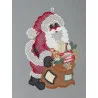 Fensterbild Weihnachtsmann mit Sack