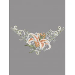 Fensterbogen Lilie in orange