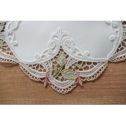 Plauener Spitzendecke Rosalie 38 cm rund Detailbild