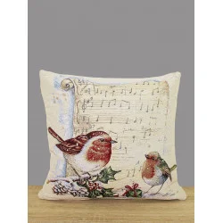 Gobelin-Kissenhülle Rotkehlchen
