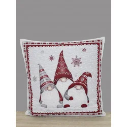 Ansprechender Gobelin-Kissenbezug Wichtelmänner 45x45 cm