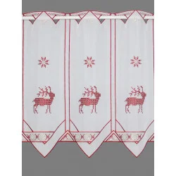 Stickerei-Kurzgardine Berit Plauener Spitze Kreuzstich