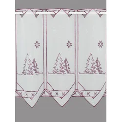 Kurzgardine Anouk in weinrot-silber