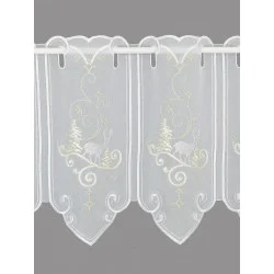 Scheibengardine Kajani in silber