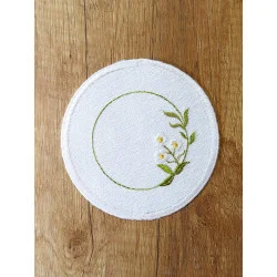 Plauener Stickereidecken Sommerwiese rund