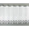 Charmante weiße Plauener Spitzengardine Solveig 45 x 96 cm