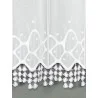 Charmante weiße Plauener Spitzengardine Solveig 45 x 96 cm