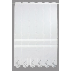 Modern bestickte Raffgardine Livia Plauener Spitze