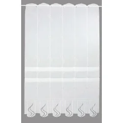 Modern bestickte Raffgardine Livia Plauener Spitze