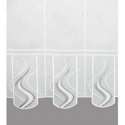 Modern bestickte Raffgardine Livia Plauener Spitze Detailbild