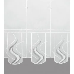 Modern bestickte Raffgardine Livia Plauener Spitze Detailbild