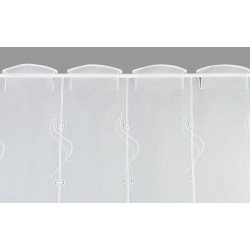 Modern bestickte Raffgardine Livia Plauener Spitze Clipstore 170 x 96 cm Abverkauf