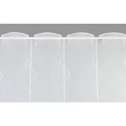 Modern bestickte Raffgardine Livia Plauener Spitze Clipstore 170 x 96 cm