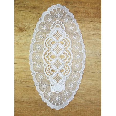 Tüll-Spitzendecke Daria oval