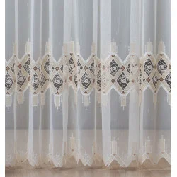 Muster Plauener Spitzen-Gardine Symmetrie