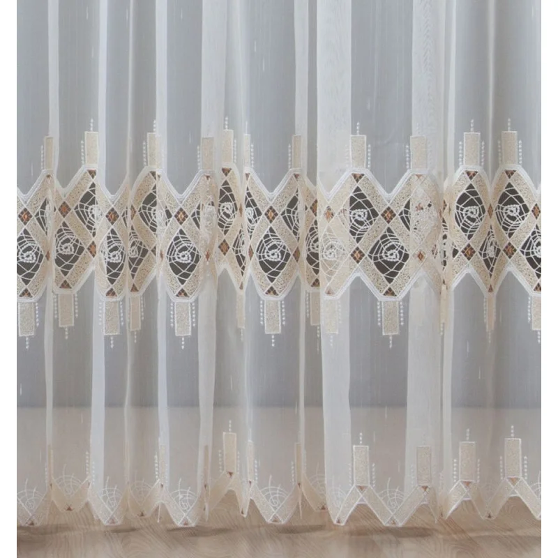 Muster Plauener Spitzen-Gardine Symmetrie