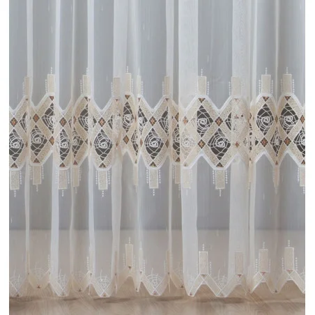 Muster Plauener Spitzen-Gardine Symmetrie