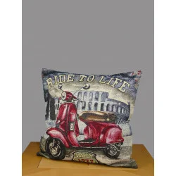 Gobelin-Kissenbezug Motorroller