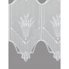 Klassisch bestickte Kurzgardine Lavendelkorb Plauener Spitze 30 x 112 cm