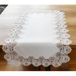 Tischdeckenserie Saskia mit Plauener Spitze Läufer