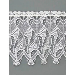 Moderne Plauener Spitzengardine Jonna in natur