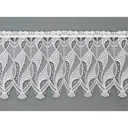 Moderne Plauener Spitzengardine Jonna in natur