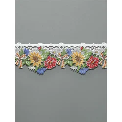 Kleine Spitzengardine Sonnenblume