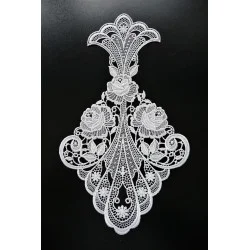 Großes Plauener Spitzenmotiv Rose