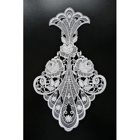 Großes Plauener Spitzenmotiv Rose