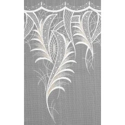 Moderne farbige Ornamentstickerei - Die Plauener Spitzengardine Liv