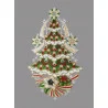 Fensterbild Christbaum mit Päckchen aus Plauener Spitze