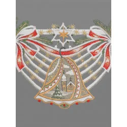 Plauener Spitzengardine Glocken Stangendekoration