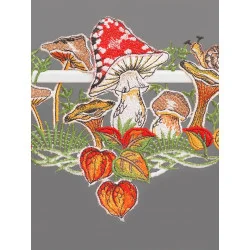 Kleine Plauener Spitzengardine Pilze