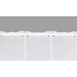 Stickerei-Raffrollo Sancia Plauener Spitze Clipstore Stangendurchzug