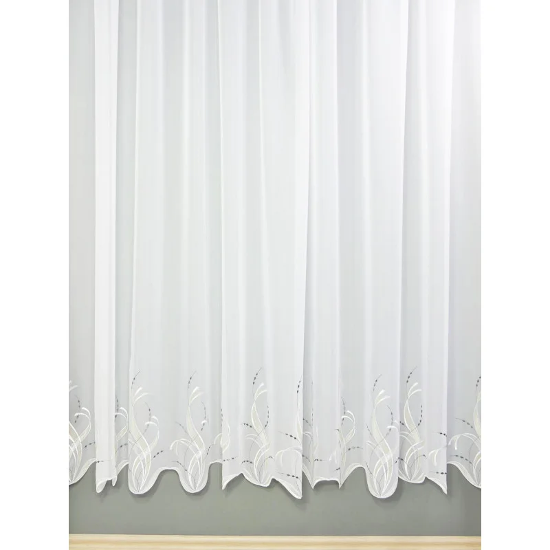 Moderne Stickereigardine Sancia Plauener Spitze