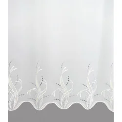 Moderne Stickereigardine Sancia Plauener Spitze Detailbild