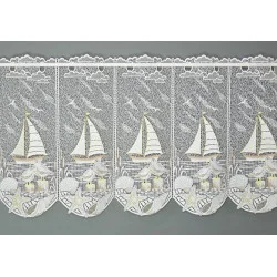 Scheibengardine Küstenliebe aus Plauener Spitze