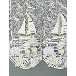 Scheibengardine Küstenliebe Detailbild