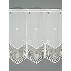 Winterliches Panneau Flockentanz in gold Plauener Spitze