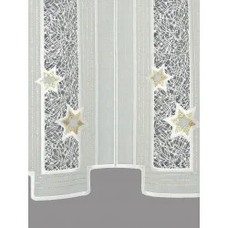 Kurzgardine Stille Nacht in gold Detailbild