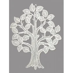 Fensterbild Baum aus Plauener Spitze