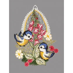 Fensterbild Blaumeisen