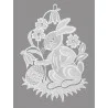 Fensterbild Osterhase aus Plauener Spitze